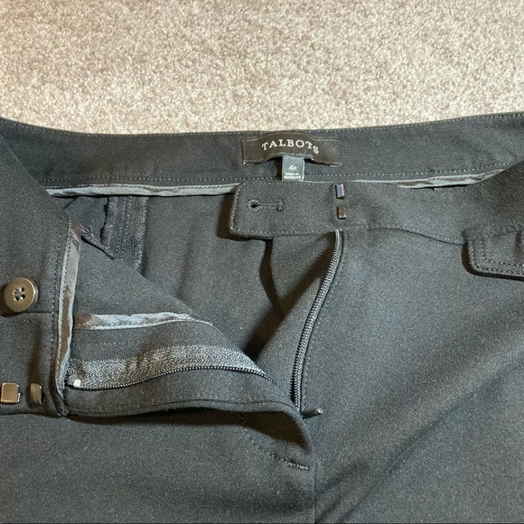 NWOT Talbots Black Stretch Ankle Pants 4P - Picture 7 of 14